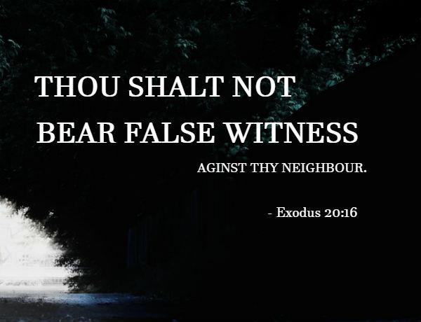 False Witness Biblical Meaning