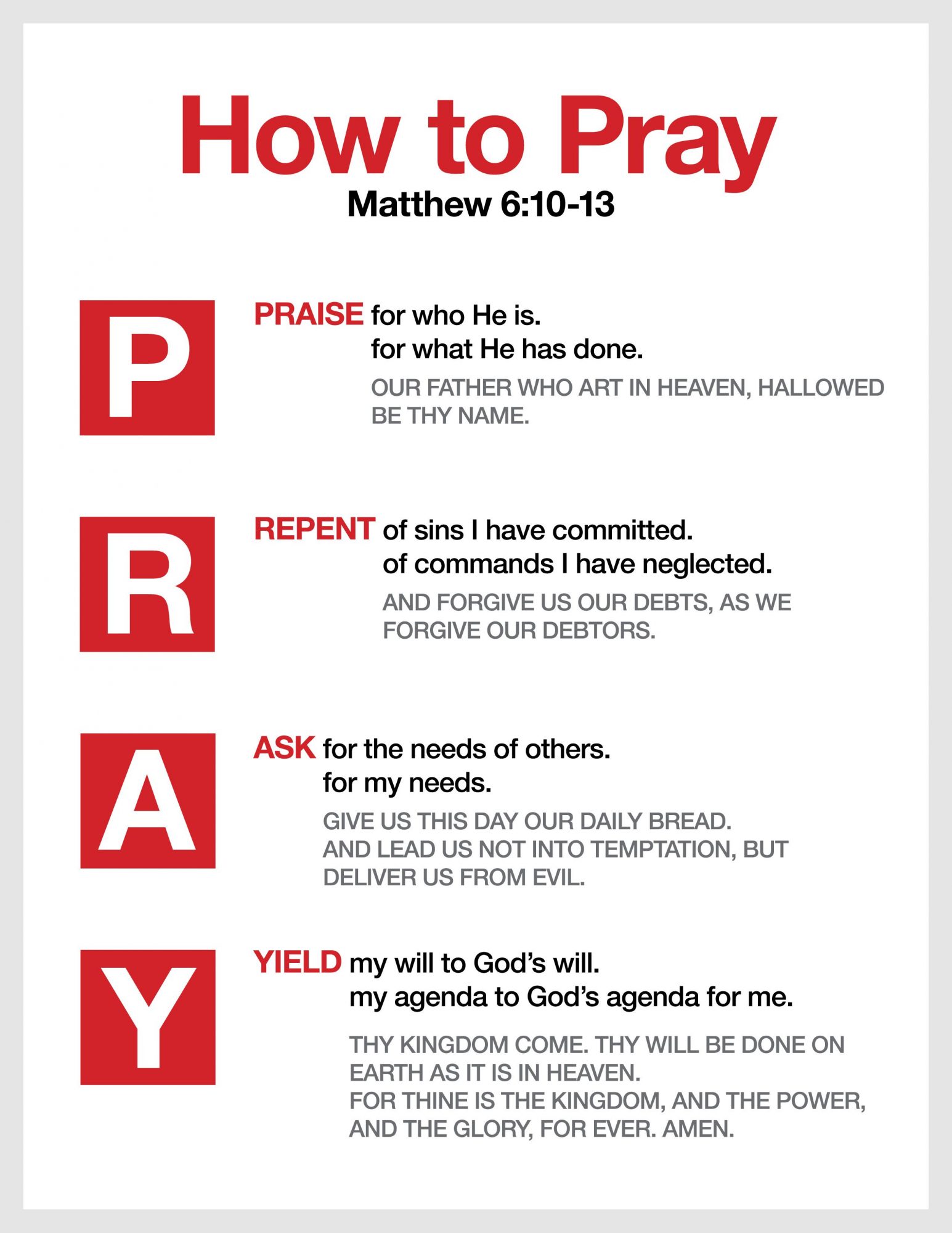 How To Pray Matthew 610 13 Bible Portal